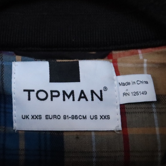 Topman Cotton Bomber Jacket with Plaid Lining - Picture 6 of 10